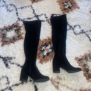 Black over the knee boots